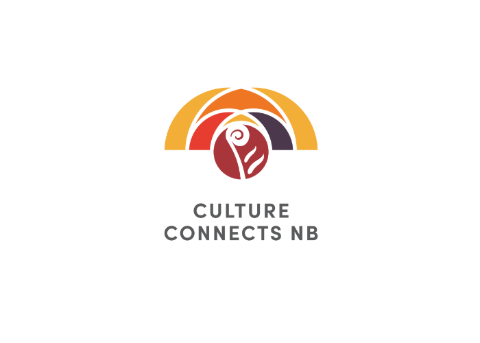 NBMC Culture Connects NB logo with multicolor fiddlehead design representing multicultural learning