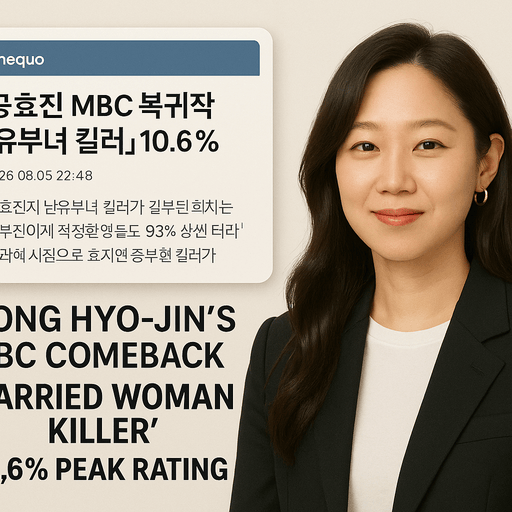 Gong Hyo‑jin’s MBC Comeback ‘Married Woman Killer’ Hits 10.6% Peak Rating thumbnail