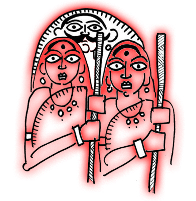 A shield made of women