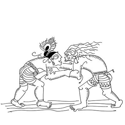 Krishna, the wrestler