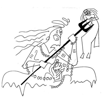 When Shiva Used His Trident