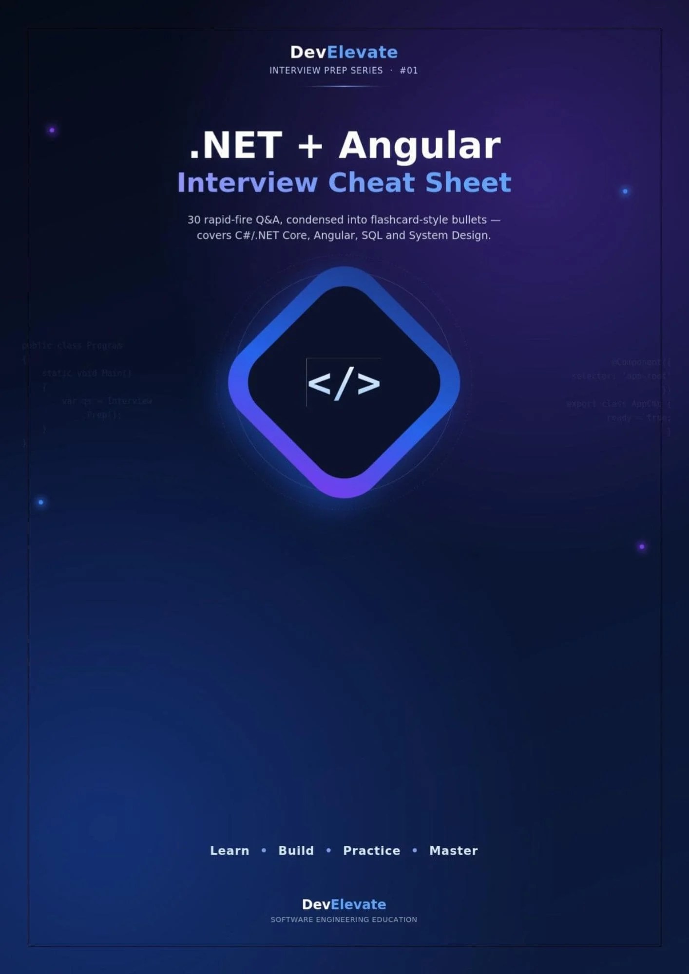 .Net + Angular Interview Cheat sheet