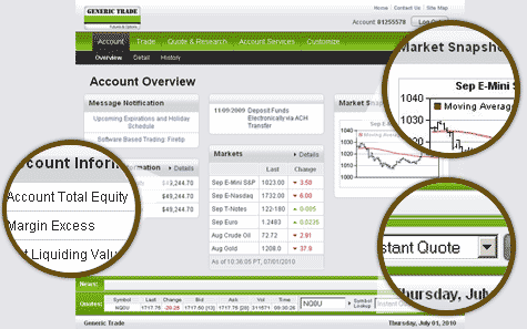 Generic Trader Online Account Overview