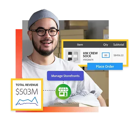 Admin Variables Adobe Commerce - Classic Colorful Illustration - Ultra HD