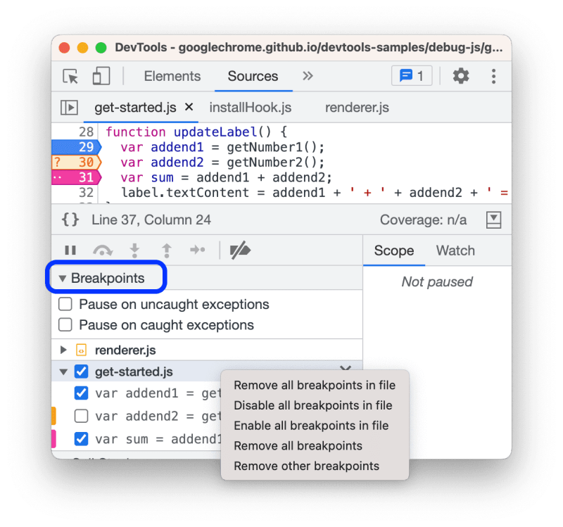 Devtools Tips Breakpoints And Logpoints Chrome For Developers - Space Background Collection - 8K Quality