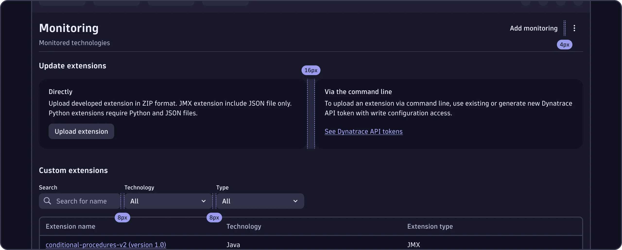 Layout Dynatrace Developer - Mobile Space Arts for Desktop