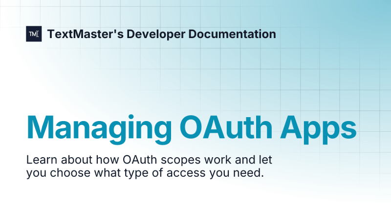 Scopes For Oauth Apps Textmaster S Developer Documentation - Stunning Retina Landscape Illustrations | Free Download