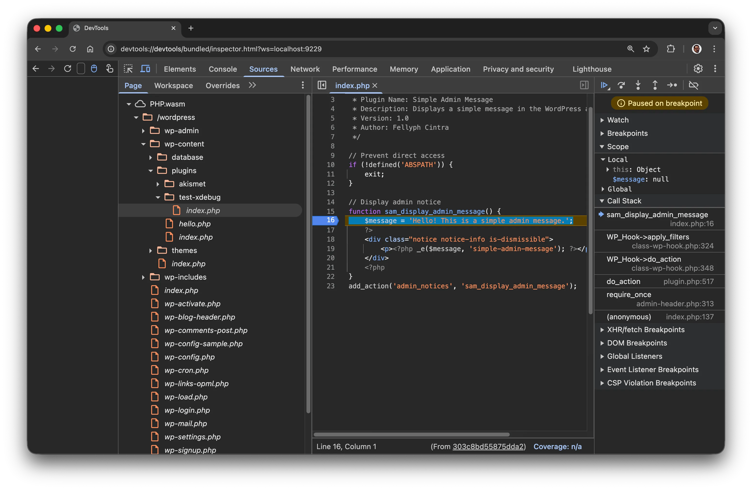 Chrome Devtools integrated with Xdebug
