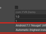 Configure Unity Settings Yvr Developer
