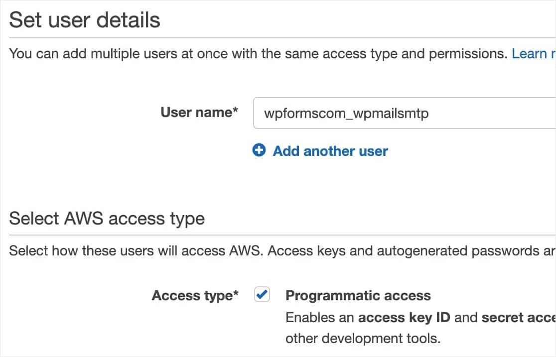 aws account programmatic access