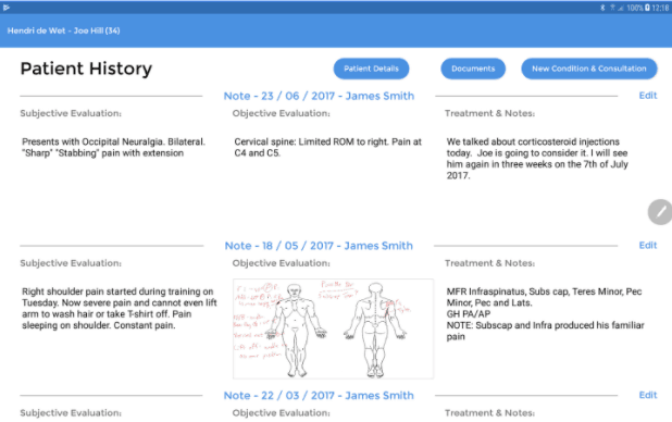 cNotes app screen