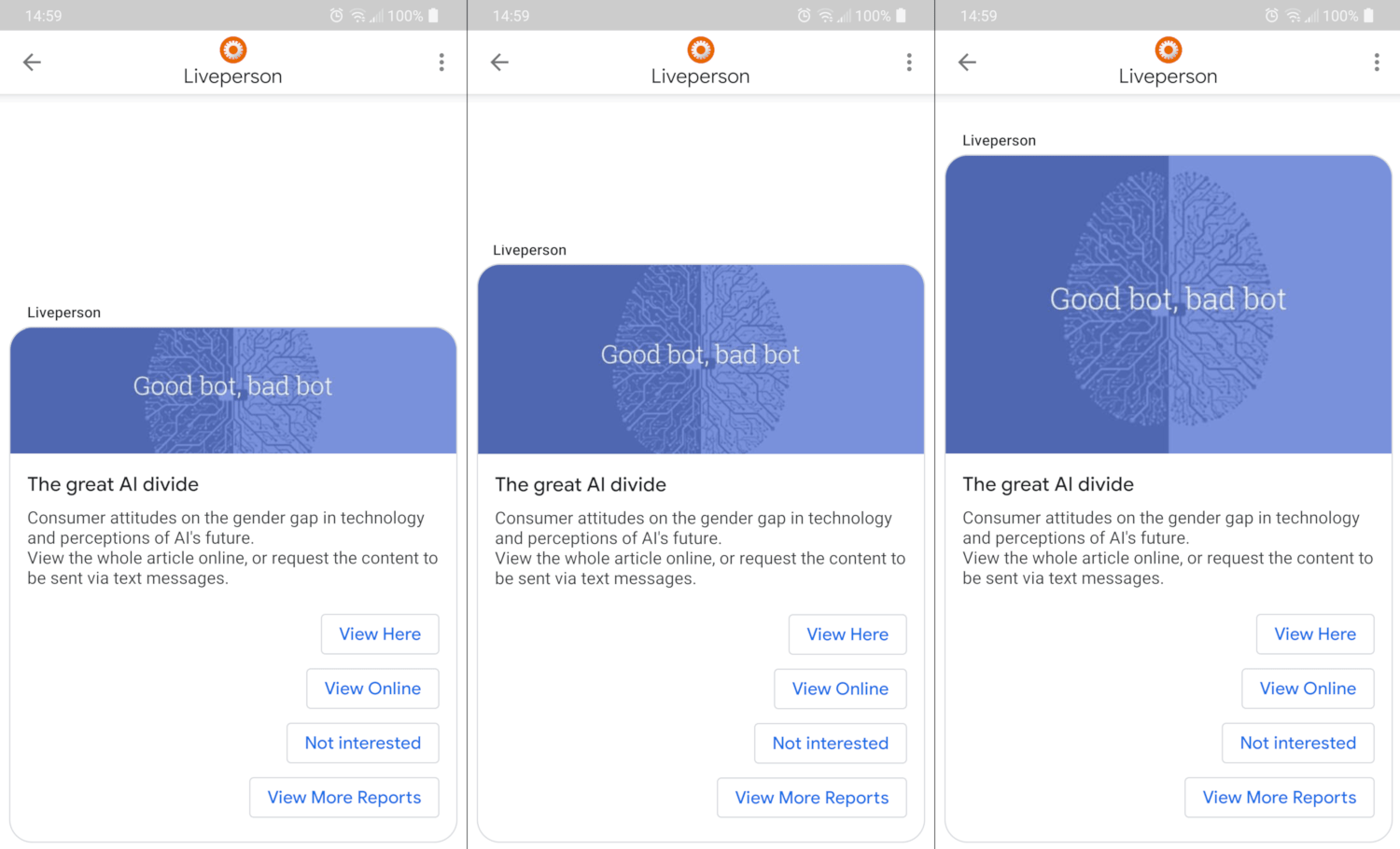 Google Business Messages Templates Card Template Liveperson Developers