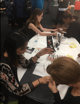 Le Salon treating our guests to manicures