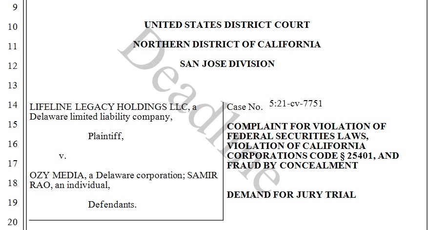 Ozy Media Hit with First Investor Lawsuit
