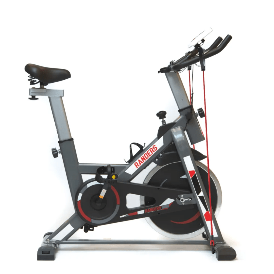 Bicicleta de Spinning Randers con Disco 13Kg de inercia + bandas elásticas