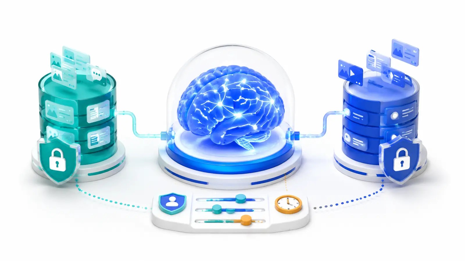 AI memory architecture with short-term context, long-term storage and privacy controls