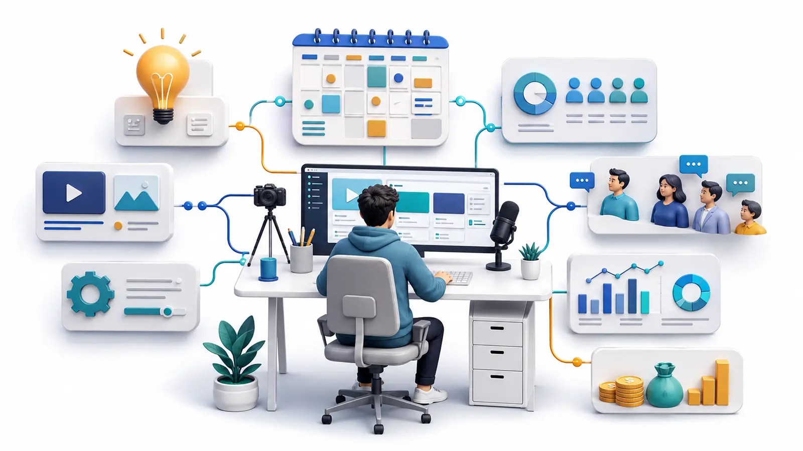 A creator operating system connecting ideas, content, audience and revenue