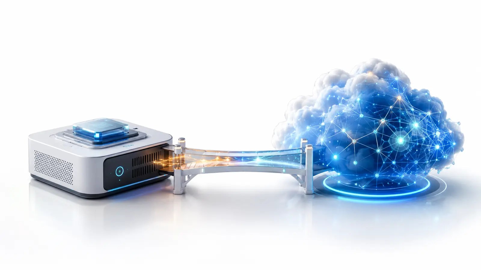 Local computer infrastructure compared with a cloud AI system