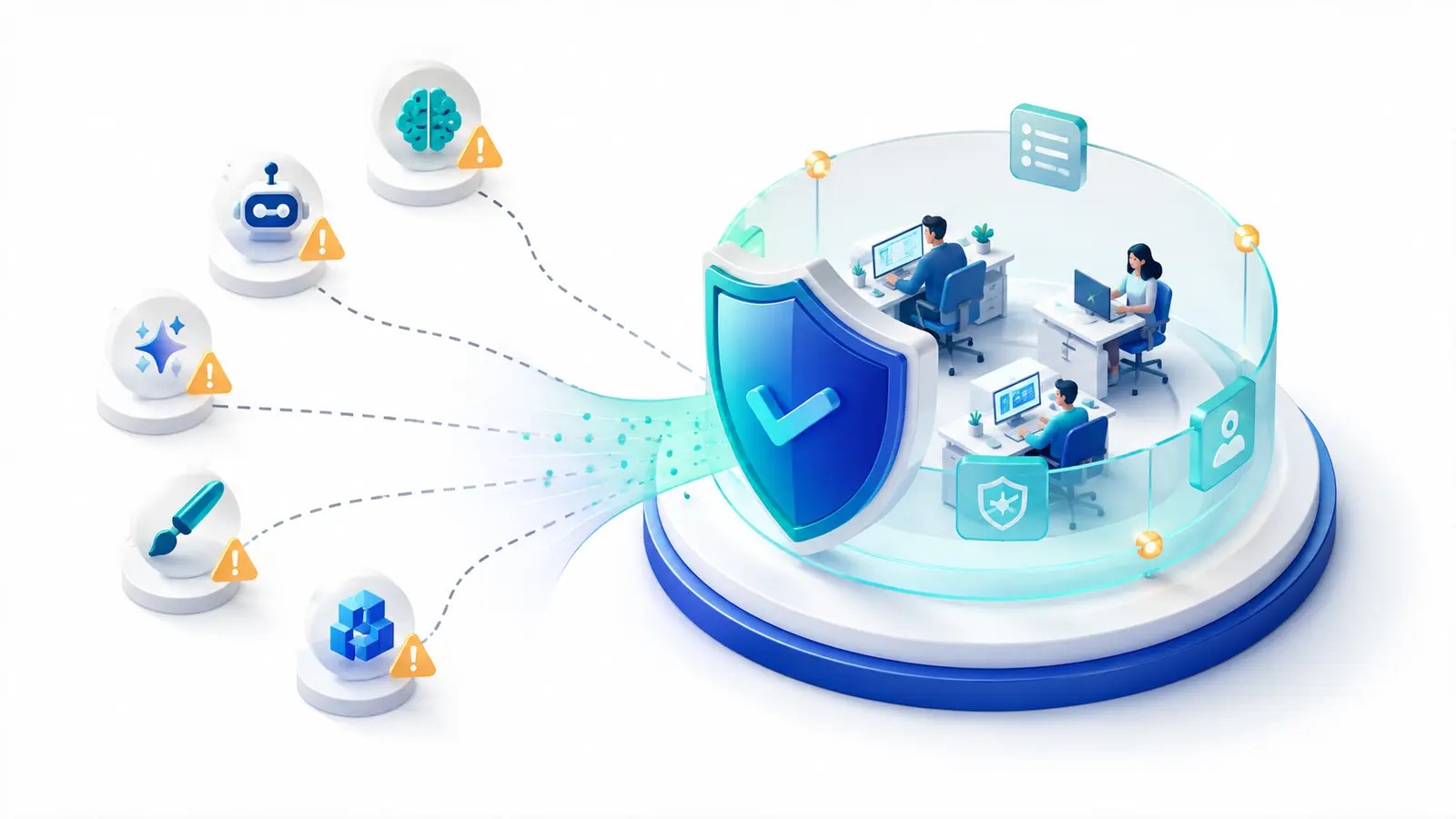 Unapproved shadow AI tools being discovered and governed across a workplace