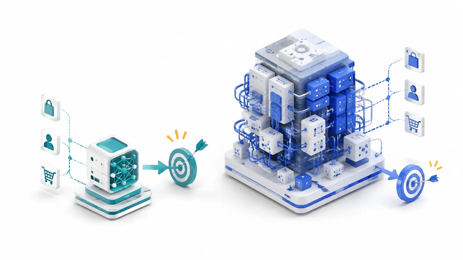 Compact small language model compared with a large frontier model