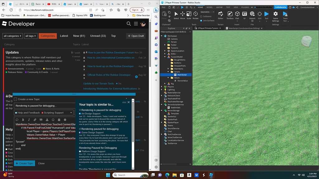 Rendering Is Paused For Debugging Scripting Support Developer Forum 2 1024x576 