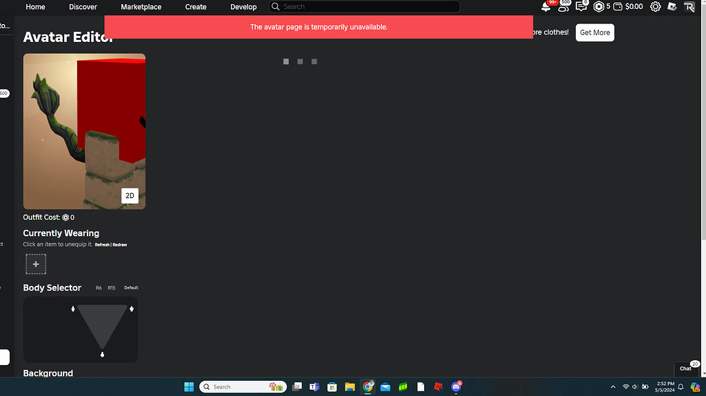Unable To Access Avatar Page Platform Usage Support Developer Forum 2 1024x575 