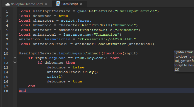 How Do I Make Keybind Animations Scripting Support Developer Forum 