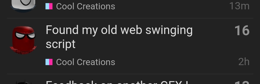 Found My Old Web Swinging Script Creations Feedback Developer Forum 