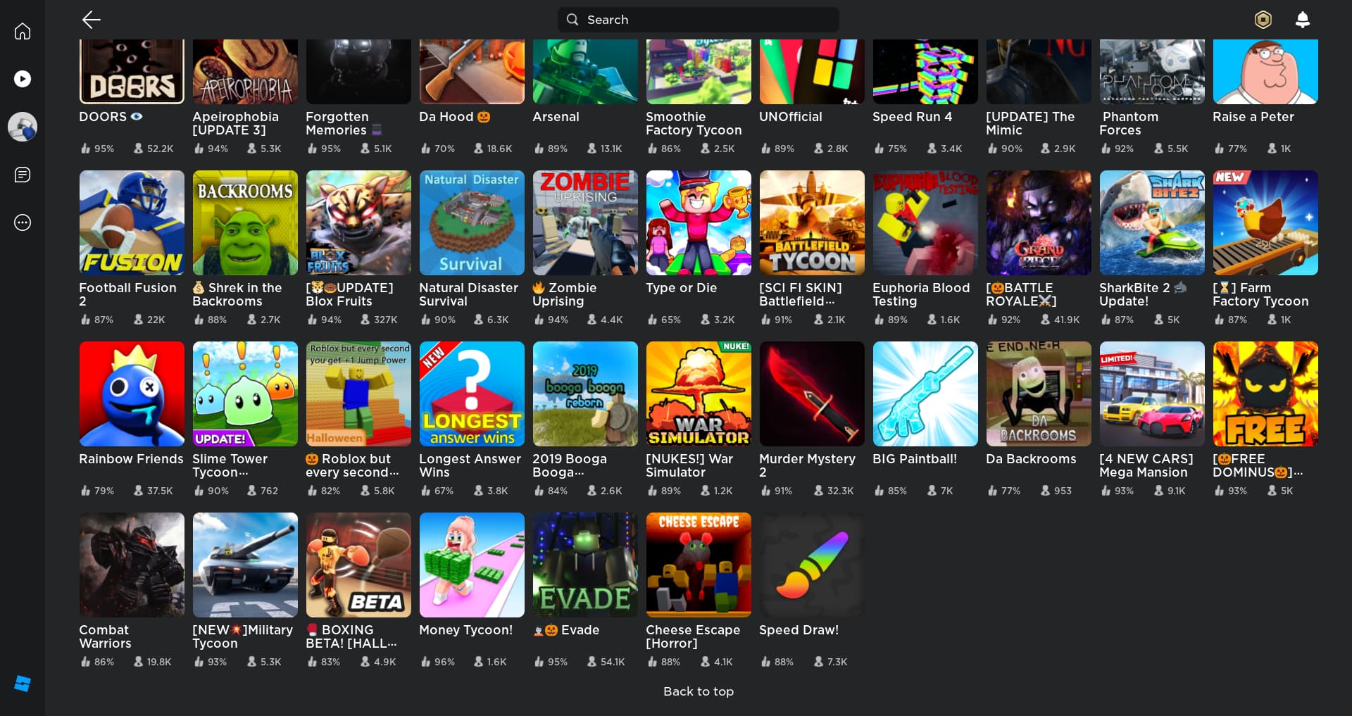 I Can T Scroll Down The Popular Genre For Games Anymore Website Bugs 