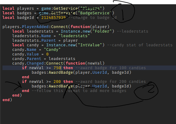 How To Grant A Badge When A Player Gets Enough Of An Ingame Currency 