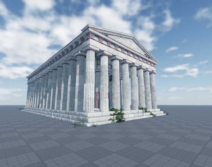 New Ancient Greek Temple Work In Progress Building Support 