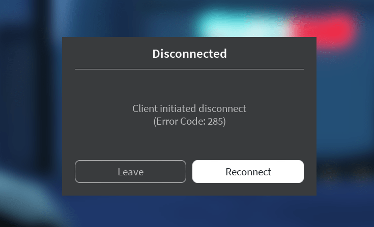 Client Initiated Disconnect Game Design Support Developer Forum 