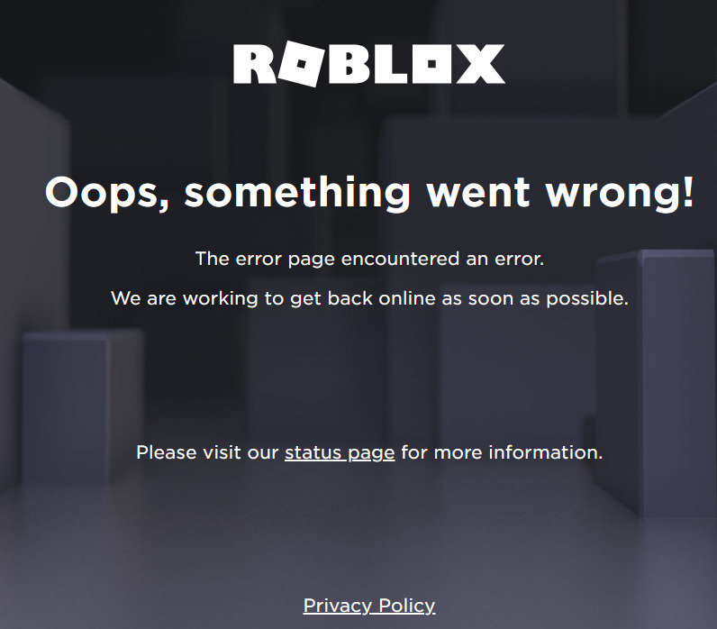 Roblox Website Down 503 Roblox Application And Website Bugs 