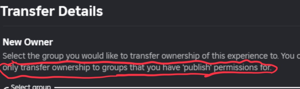 I Can T Transfer Game From My Account To A Group Platform Usage 