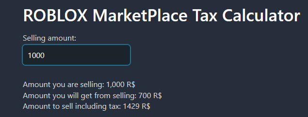 Tax Calculator For All Community Resources Developer Forum Roblox 