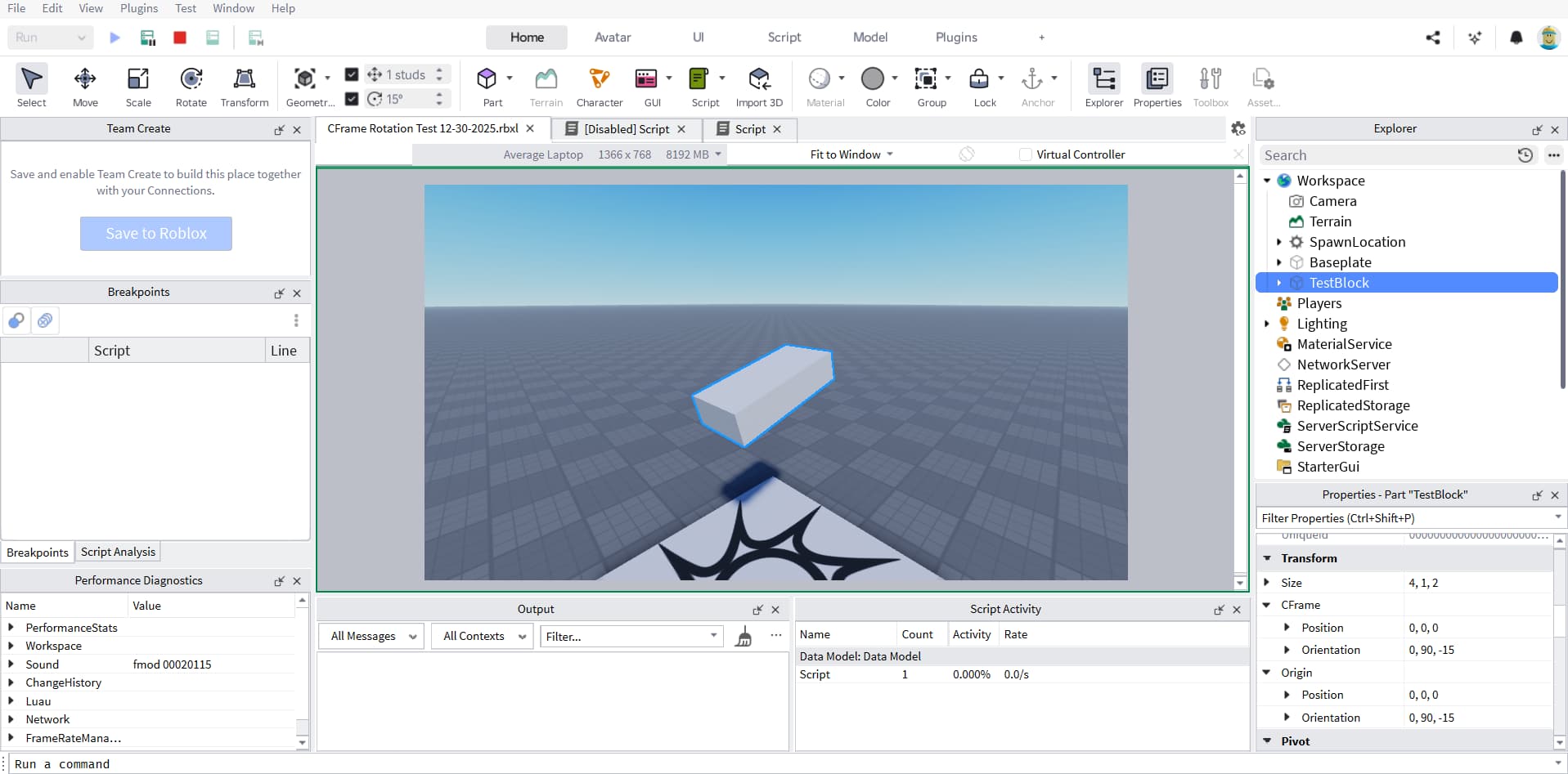 Strange CFrame Rotation Behavior When Using CFrame Angles Scripting 