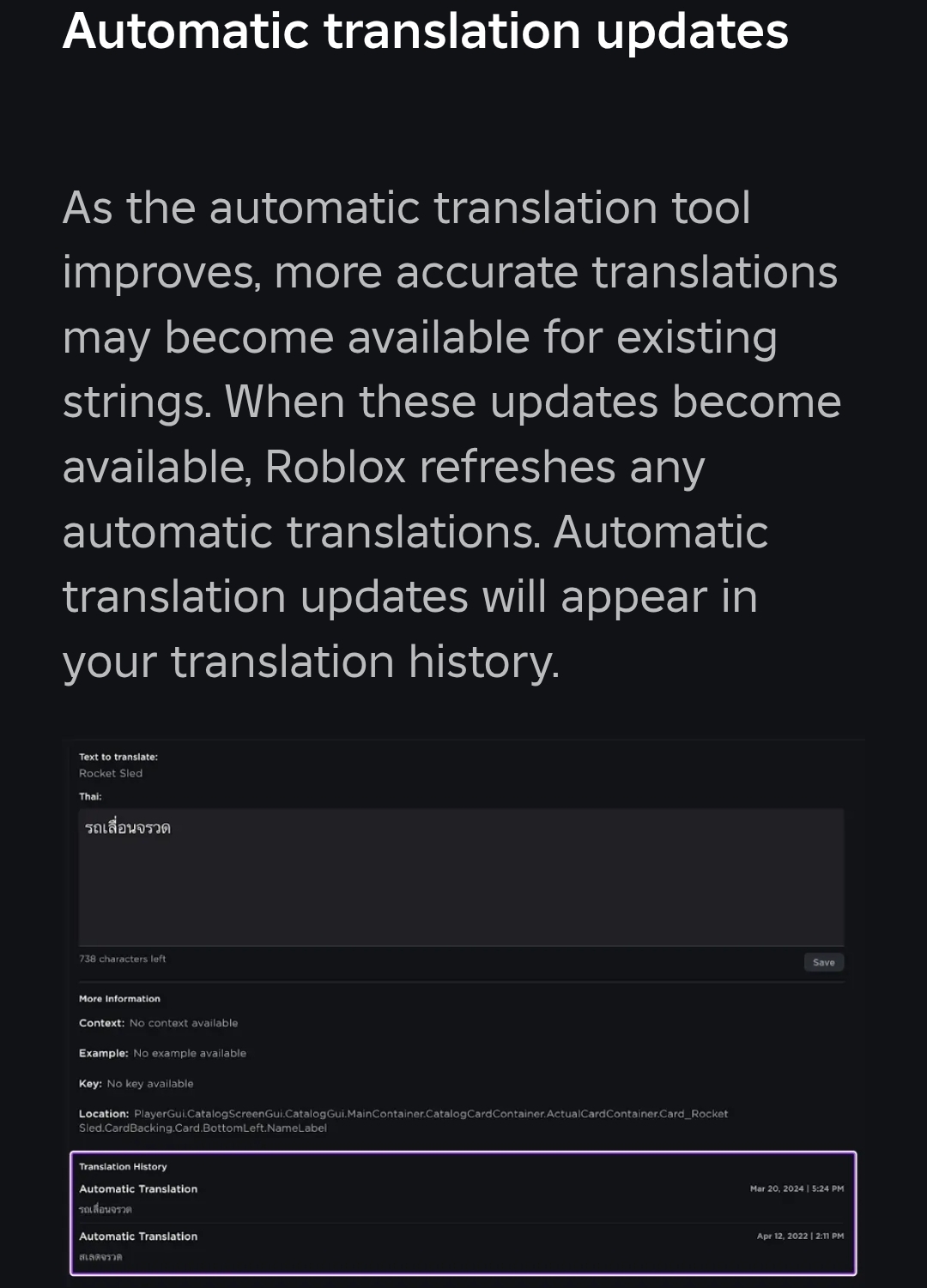 Roblox Translating Platform Usage Support Developer Forum Roblox 