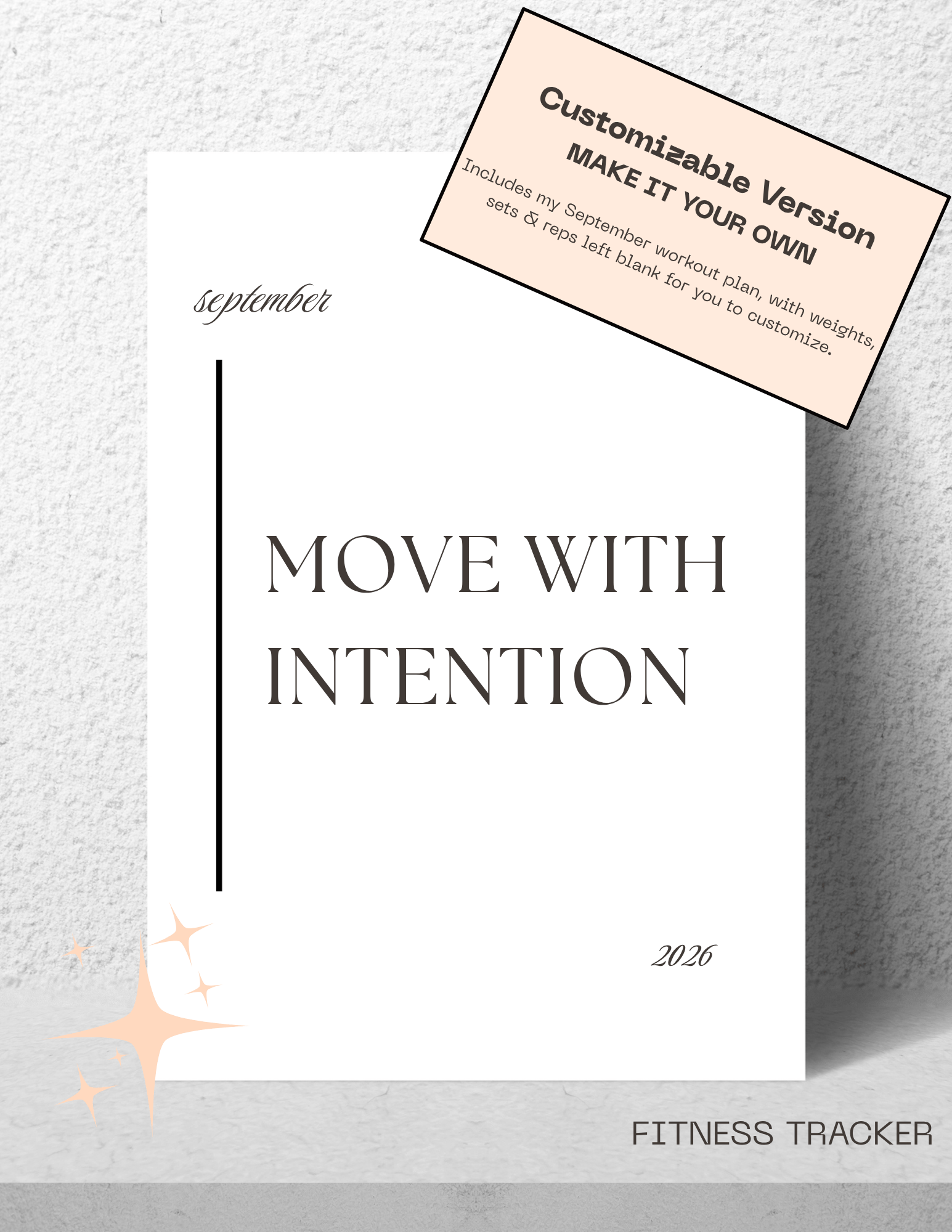 Move With Intention — September Fitness Tracker (Customizable Version) Printable