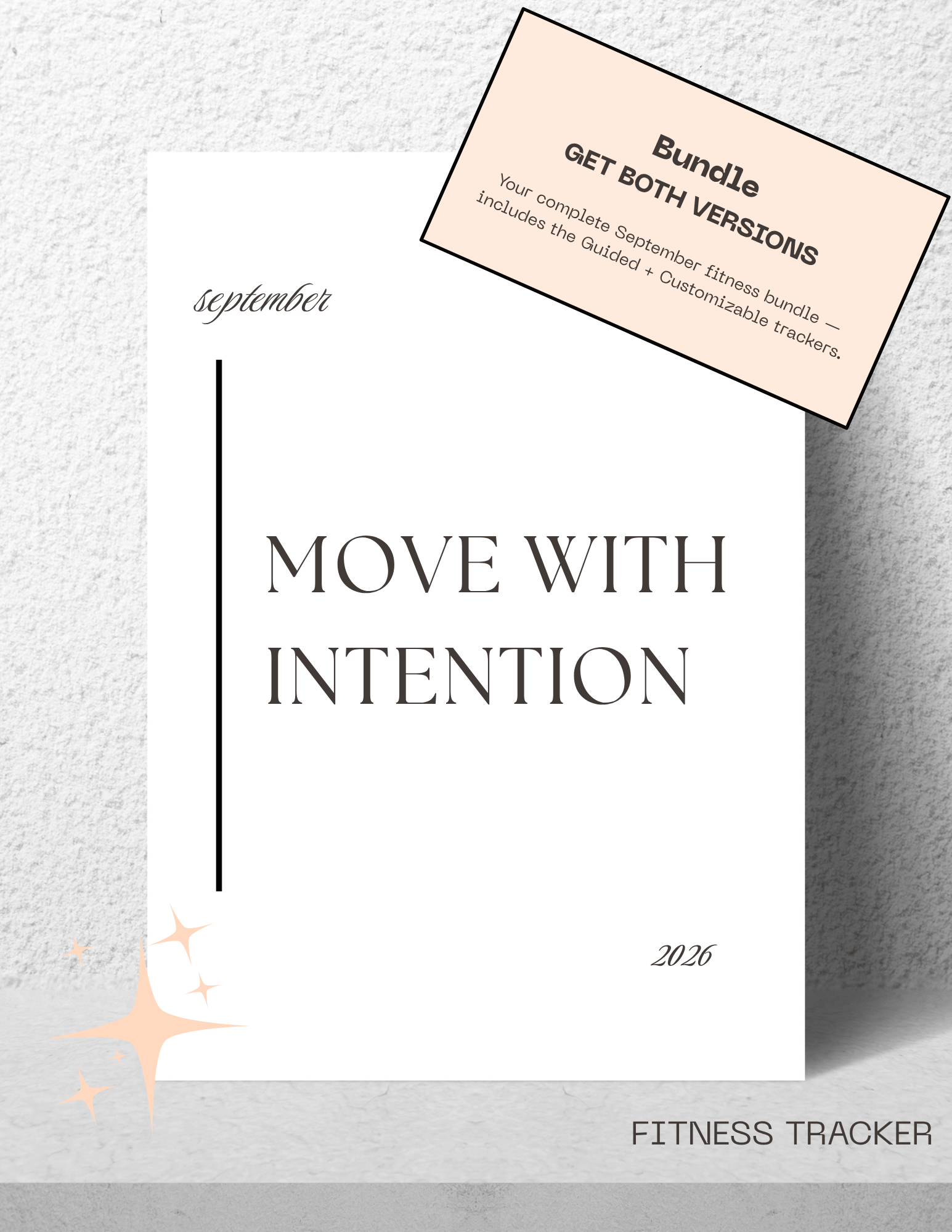 Move With Intention — September Fitness Tracker Bundle | Guided + Custom Printable