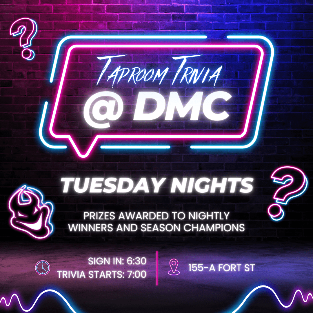 Taproom Trivia @ DMC Poster
