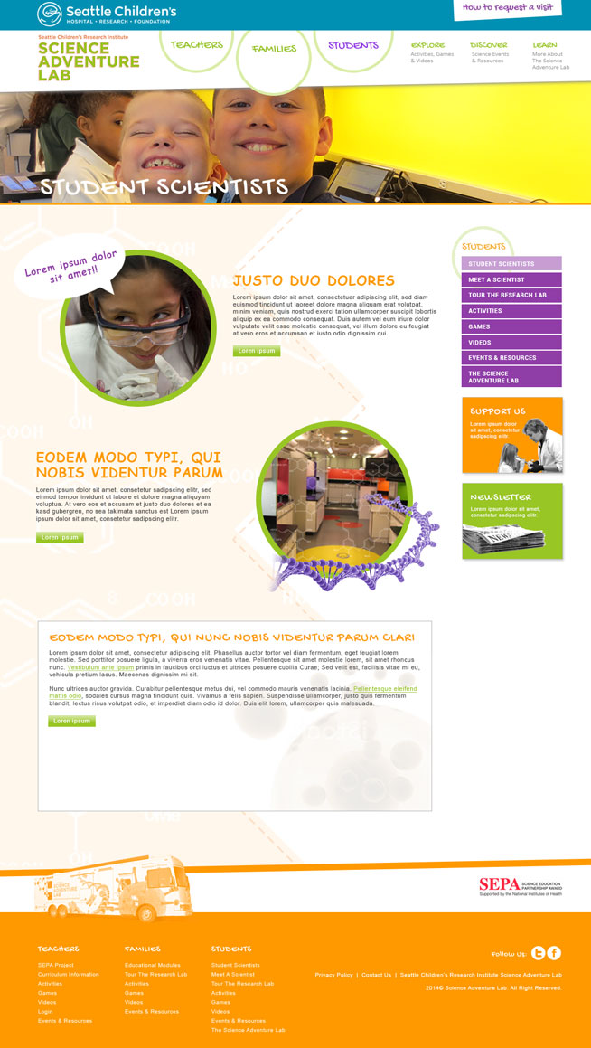 Science Adventure Lab (Secondary Page)