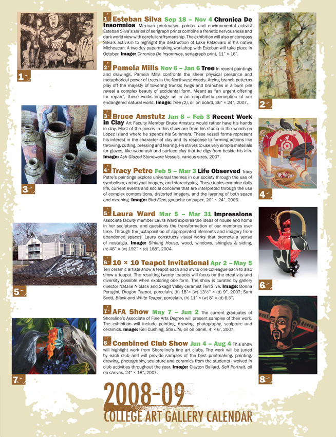 SCC Art Gallery Calendar (Inside)