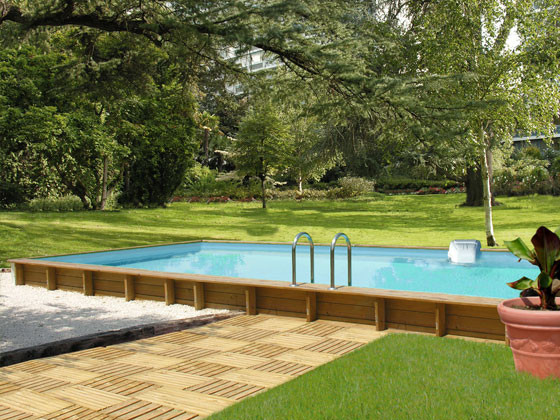 La piscine azura rectangulaire de ubbink est une piscine en bois d'une grande qualité qui peut s'installer hors sol, semi enterrée ou enterrée.elle est disponible en 5,05 x 3,5m ou 6,5 x 3,5m pour 1,26m de hauteur.liner 75/100e bleu ou beige au choix. Cout Moyen D Une Piscine Semi Enterree Et Formalites Administratives