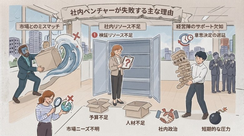 社内ベンチャー 失敗する理由1