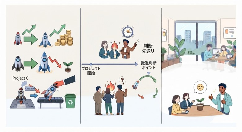 社内ベンチャー 撤退基準