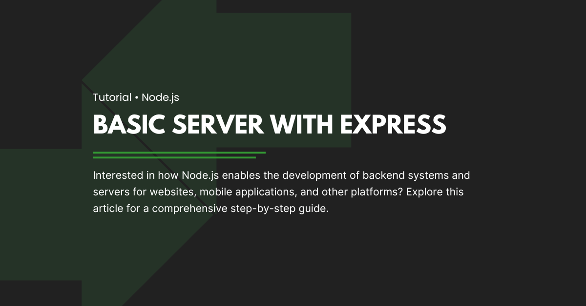 Building a basic server with node.js and express