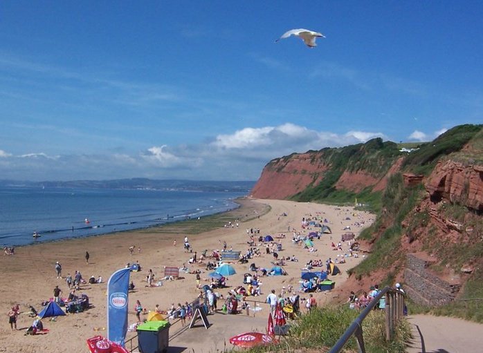 Sandy Bay beach at Devon Cliffs Exmouth