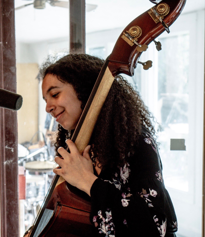 Devon recording with the Rialto Honors Combo.