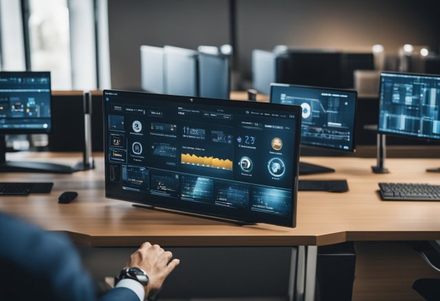 A security automation system is shown integrating with AWS, with various security protocols being applied in real-time