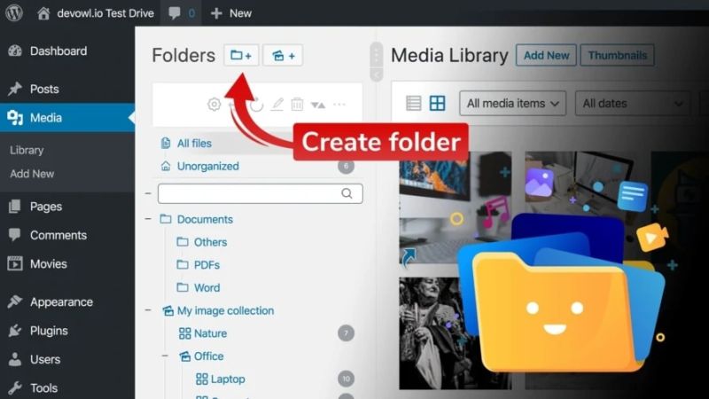How To Create Folders In Wordpress Media Library - Premium Desktop Space Arts | Free Download